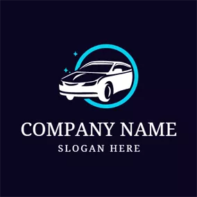 Circular Logo Clean White Auto and Car Wash logo design