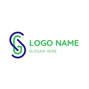 Klammer Logo Clip Overlay Letter S G logo design