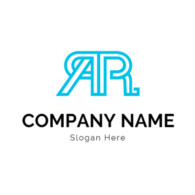 Clip Shaped Crossed Letter A and R logo design