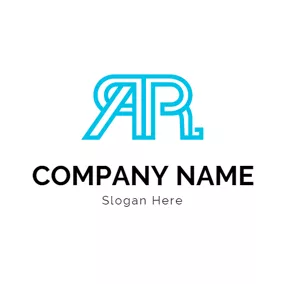 クリップのロゴ Clip Shaped Crossed Letter A and R logo design