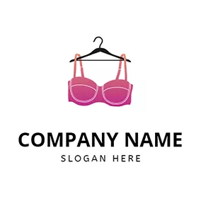 Female Logo Clothes Hanger Corsage Underwear logo design