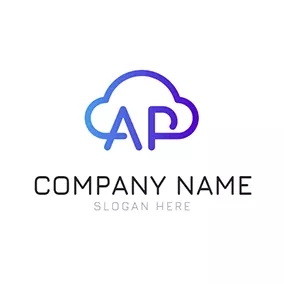Ap Logo Cloud Tech Letter A P logo design