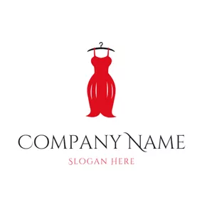 Coat Logo Coat Hanger and Red Skirt logo design