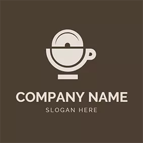 Logotipo De Café Coffee CD and Doughnut logo design