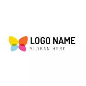 Casual Logo Colorful Abstract Butterfly logo design