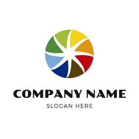 Cool Logo Colorful Air Conditioning Blade logo design