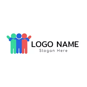Verband Logo Colorful Best Friends Icon logo design