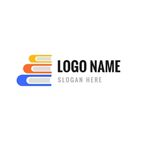 文学 Logo Colorful Book and Publisher logo design
