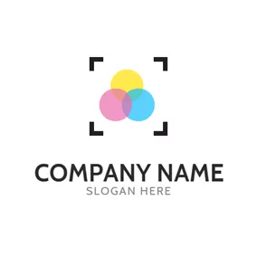 Photography Logo Colorful Circle and Focus logo design