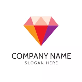 ファッションロゴ Colorful Cubic Diamond logo design