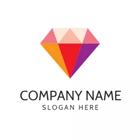 Diamond Logo Colorful Cubic Diamond logo design