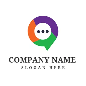 Bio Logo Colorful Dialog Box logo design