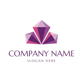 水晶　ロゴ Colorful Diamond and Crystal logo design