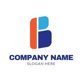 Bロゴ Colorful Letter B logo design