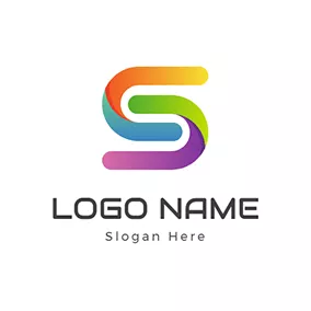 磁铁logo Colorful Letter S and Magnet logo design