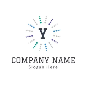Dotted Logo Colorful Light and Letter Y logo design