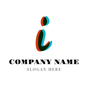 Iロゴ Colorful Overlay and Letter I logo design