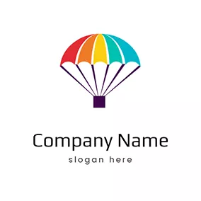 Logótipo Colorido Colorful Paradrop Logo logo design