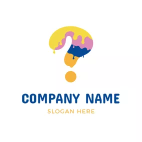 Good Logo Colorful Pigment and Question Mark logo design