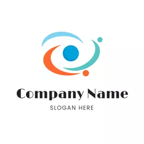 System Logo Colorful Planet and Galaxy logo design