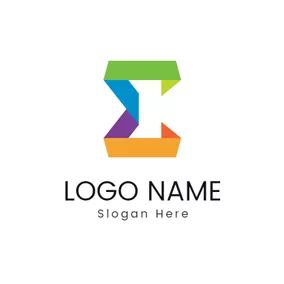 Logótipo De Capital Colorful Sigma Icon logo design