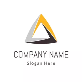 Gray Logo Colorful Single Triangle logo design