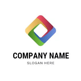 Loop Logo Colorful Square and Fusion logo design