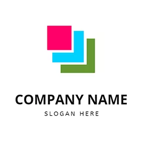 美术馆logo Colorful Square Simple Art logo design