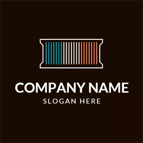 Outline Logo Colorful Stripe and Container logo design