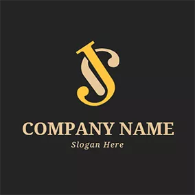 Jロゴ Combination Overlap Letter J S logo design