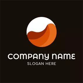 Comb Logo Combined Orange and White Circle logo design