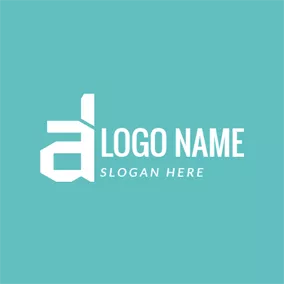 Logótipo De Anúncio Combined White Letter A and D logo design