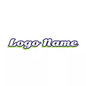 フェイスブックのロゴ Conjoined Wide Hollow Font Style logo design