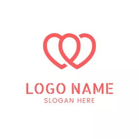 Logótipo De Noivado Conjoint Heart and Sweet Wedding logo design