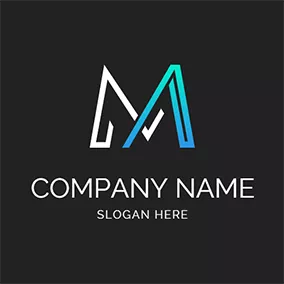 Agency Logo Construction Gradient Letter M A logo design