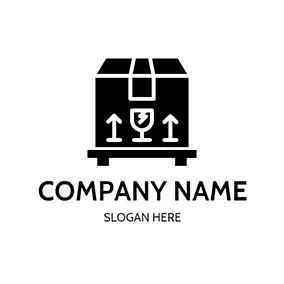 Cube Logo Container Cup Fragile logo design