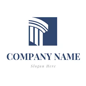 Lawyer Logo Court Building and Lawyer logo design