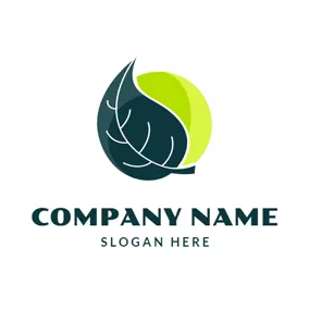 Tea Logo Crescent and Organic Leaf logo design