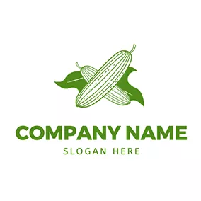Vegetarian Logo Cross Cucumber Logo logo design