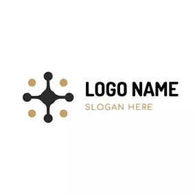 鼹鼠 Logo Cross Structure Molecule logo design