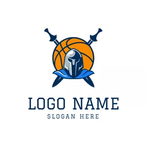 Logotipo De Capa Cross Sword and Basketball logo design