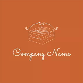 Cutlery Logo Cross Tableware and Brownie logo design