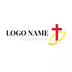 Logotipo De Cruz Cross Twirl and Halo logo design