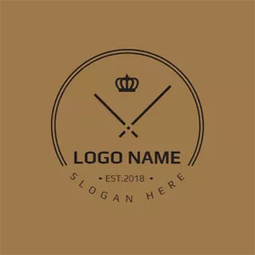 Hour Logo Crown and Pointer Icon logo design