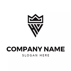 Logotipo De Corona Crown Triangle Design Streetwear logo design
