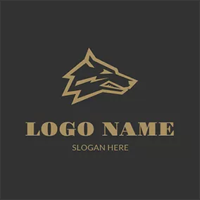 金属ロゴ Cruel and Metallic Wolf logo design