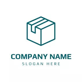 倉庫・ストレージロゴ Cubic Storage Box logo design