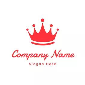 公主 Logo Cute and Purely Red Crown logo design