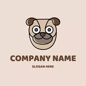 Design Logo Cute Cartoon French Bulldog logo design