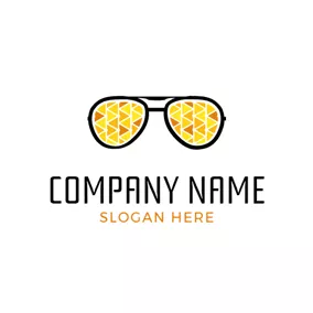 Childish Logo Cute Cartoon Sunglasses logo design